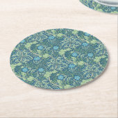 紙コースター：ウィリアム・モリス：海藻 ラウンドペーパーコースター (アングル)