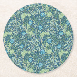 紙コースター：ウィリアム・モリス：海藻 ラウンドペーパーコースター
