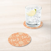 紙コースター：ウィリアム・モリス：野生チューリップ ラウンドペーパーコースター (インサイチュ)