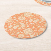 紙コースター：ウィリアム・モリス：野生チューリップ ラウンドペーパーコースター (アングル)