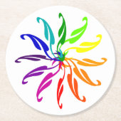 紙コースター – カラーホイール葉の (正面)