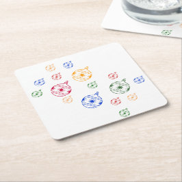 紙コースター – クリスマスツリーオーナメント