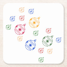 紙コースター – クリスマスツリーオーナメント