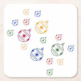 紙コースター – クリスマスツリーオーナメント