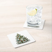 紙コースター：クリスマスツリー スクエアペーパーコースター (インサイチュ)