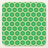 紙コースター – グリーンヘキサゴン (正面)