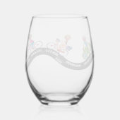 紙コースター ステムなしワイングラス (正面)