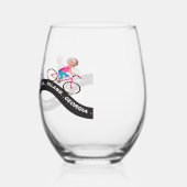 紙コースター ステムなしワイングラス (右)