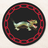 紙コースター – ドラゴンとレッドチェーン (正面)