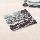 紙コースター：ニューヨーク：セントラルパーク： 1920 スクエアペーパーコースター (アングル)