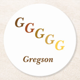 紙コースター – ブラウンズのイニシャルと名前