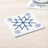 紙コースター – ブルースノーフレーク (アングル)