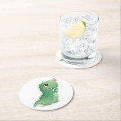 紙コースター：ベビー恐竜 ラウンドペーパーコースター (インサイチュ)