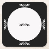 紙コースター – ホリ葉ーズの白黒 (正面)