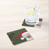 紙コースター、メリーヒスマス・ウィッシュ スクエアペーパーコースター (インサイチュ)