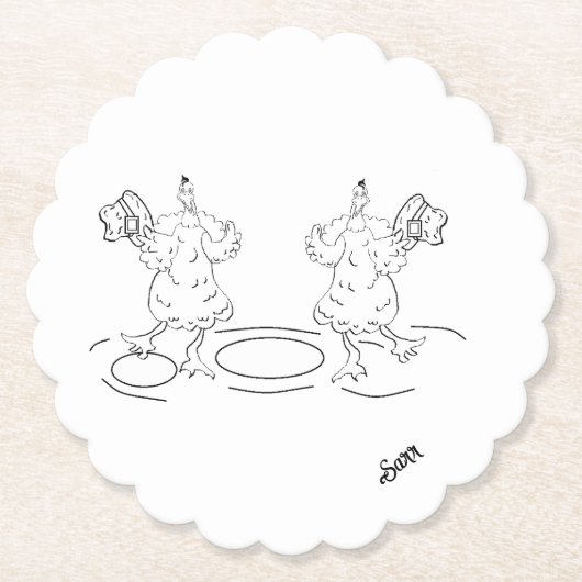 紙コースター：レッツダンス ペーパーコースター (正面)