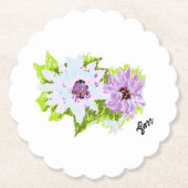 紙コースター：ワイルドフラワー ペーパーコースター (正面)