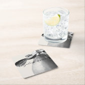 紙コースター："ヴィンテージPEAR":カスタマイズ可能 スクエアペーパーコースター (インサイチュ)