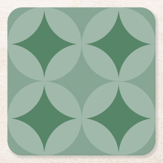 紙コースター – 円とダイヤモンド (正面)