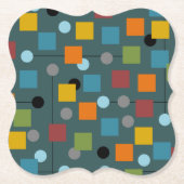 紙コースター – 半モダン世紀1.3シームレス (正面)