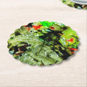 紙コースター、抽象芸術イエロー装飾コースター ペーパーコースター (アングル)