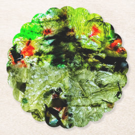 紙コースター、抽象芸術イエロー装飾コースター ペーパーコースター