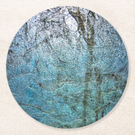 紙コースター、抽象芸術ブルー装飾コースター ラウンドペーパーコースター