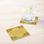 紙コースター – 文字付きリーフィブラケット (インサイチュ)