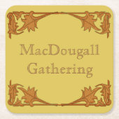 紙コースター – 文字付きリーフィブラケット (正面)