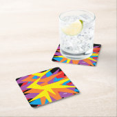 紙コースター：混乱 スクエアペーパーコースター (インサイチュ)