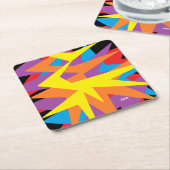 紙コースター：混乱 スクエアペーパーコースター (アングル)