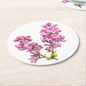 紙コースター – 薄紫の花 (アングル)