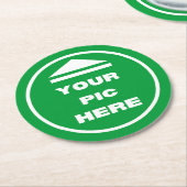 紙コースター（6セット） – イメージの追加 – ラウンド ラウンドペーパーコースター (アングル)