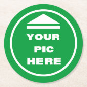 紙コースター（6セット） – イメージの追加 – ラウンド ラウンドペーパーコースター (正面)