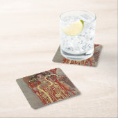 紙コースター：GUSTAVクリムト:衛生主義者：1907 スクエアペーパーコースター (インサイチュ)