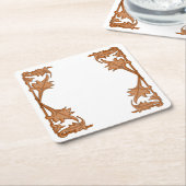 紙コースター – Leafy Brackets (アングル)