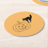 紙コースター – Pumpkin and Black Cat (アングル)