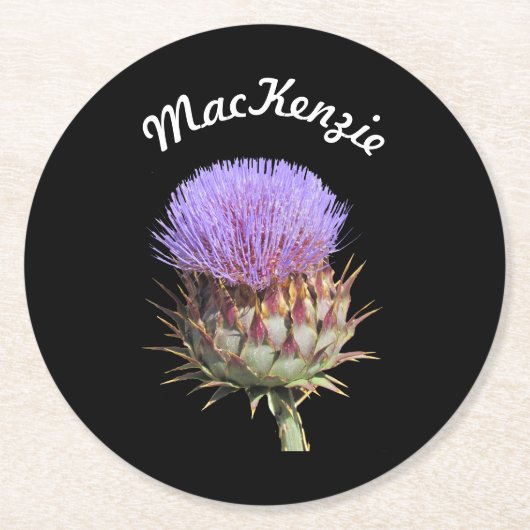紙コースター – Thistle with Name (正面)