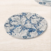 紙コースター： WILLIAM MORRIS ：ウォーフラワー ラウンドペーパーコースター (アングル)