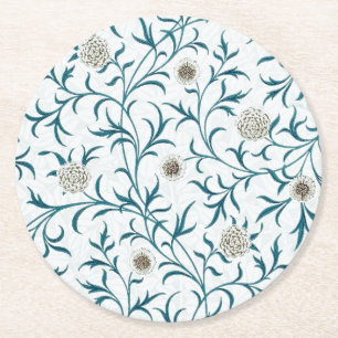 紙コースター： WILLIAM MORRIS :フローラ ラウンドペーパーコースター
