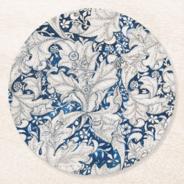 紙コースター： WILLIAM MORRIS WALLFLOWER PATTERN ラウンドペーパーコースター