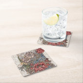 紙コースター： WILLIAM MORRIS : WILD TULIP スクエアペーパーコースター (インサイチュ)