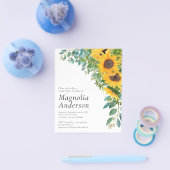 紙サンフラワーブライダルシャワー招待 チラシ (シングル)