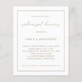 紙シャンパン金ゴールドリハーサルディナー招待状 チラシ (正面)