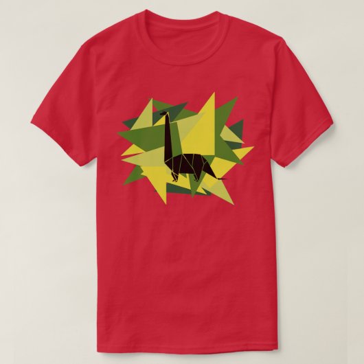 紙シャードリガミブロントサウルス Tシャツ (デザイン正面)