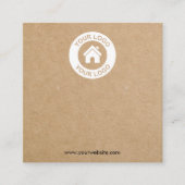 紙シンプルイヤリングジュエリー表示カード スクエア名刺 (正面)