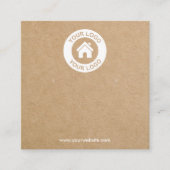 紙シンプルイヤリングジュエリー表示カード スクエア名刺 (正面)