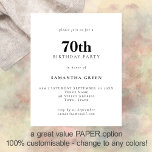 紙シンプル文字Any Color 70th誕生日招待状 チラシ<br><div class="desc">紙シンプル文字白黒または任意の色70誕生日招待状。カードではなく、4.5 x 5.6インチの小型の代替WITHOUT封筒（A6は最もフィットするサイズ）を提供する完全にカスタマイズ可能な、お金の紙のための価値。</div>