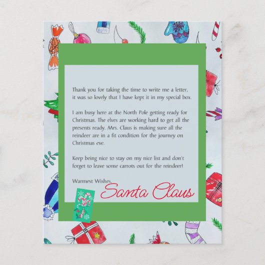 紙シーカスタマイズトサンタレター (正面)