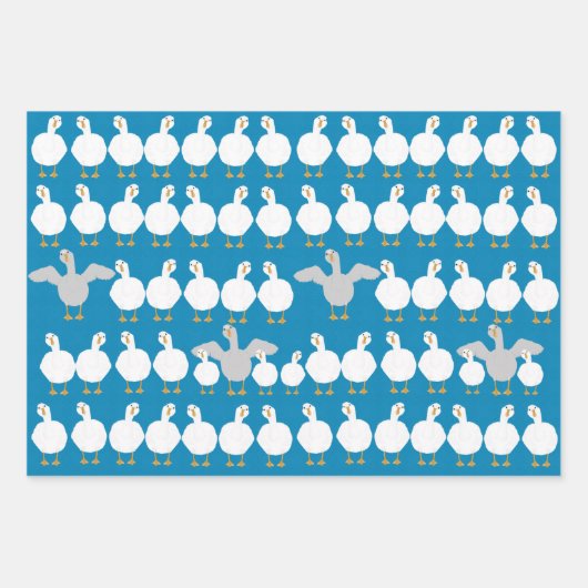 紙シーツを包む鵞鳥 ラッピングペーパーシート (正面)